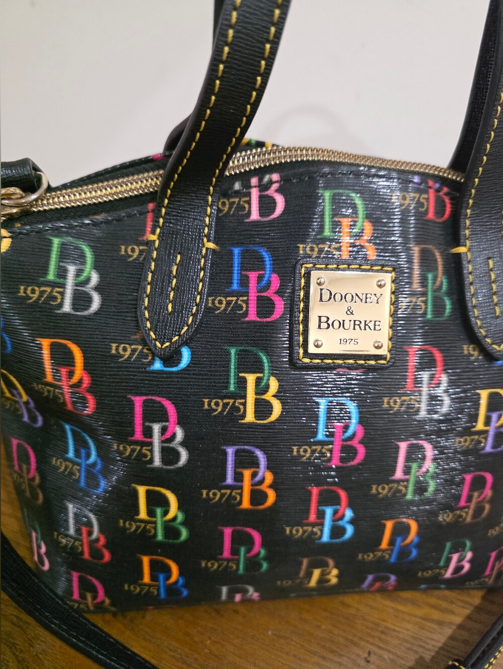 Dooney and bourke Coated Canvas Multicolor Color Crossbody/Satchel Bag - Picture 12 of 13
